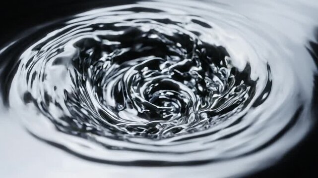 Abstract liquid motion loop background with chrome mercury metal silver reflective tech futuristic 3d animation fluid smooth ripple design 4k cinematic