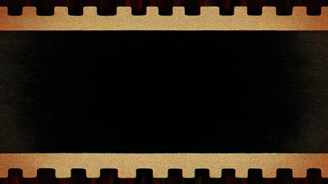 昔の映画を思わせるフィルム風の縁取り