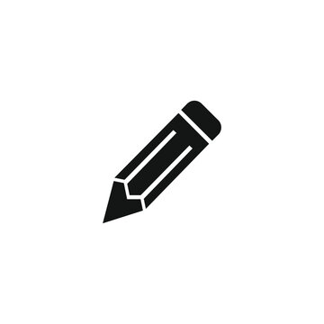Pencil icon vector illustration isolated on white background drawing tool sign school and education symbol creativity and writing concept line style vector element