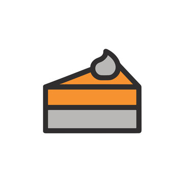 Layered cake slice icon