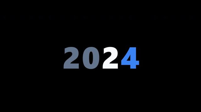 Year numbers from 2020 to 2027 with blue highlights on black