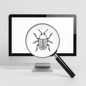 Cyber threat vulnerability scan icon