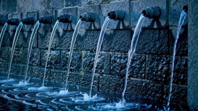 Traditional water spouts at the muktinath temple nepal