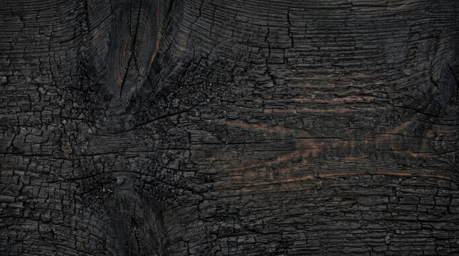 charred black walnut wood texture background