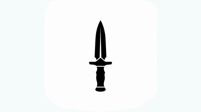 Black silhouette of a dagger on a white background.