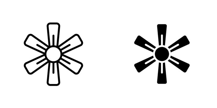 Hypericum icon flat outline in black