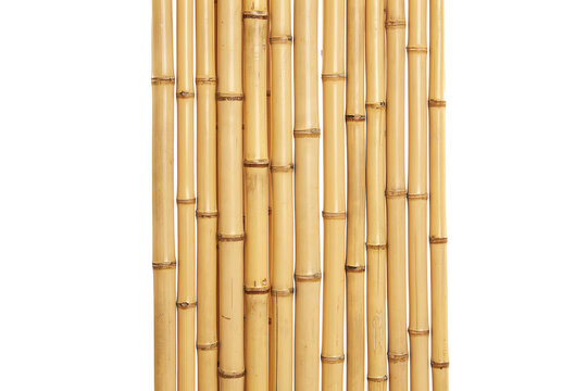 Natural bamboo poles wall panel background texture with eco friendly background material structure interior