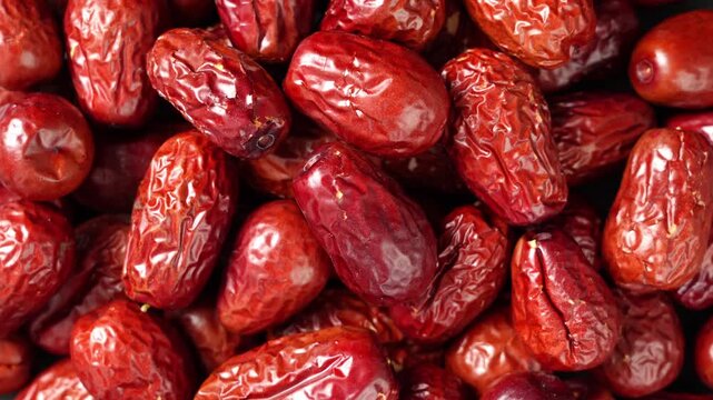 closeup of jujube fruit, Dried chinese red date