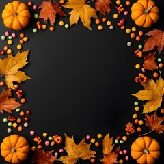 Fototapeta premium halloween background with pumpkins