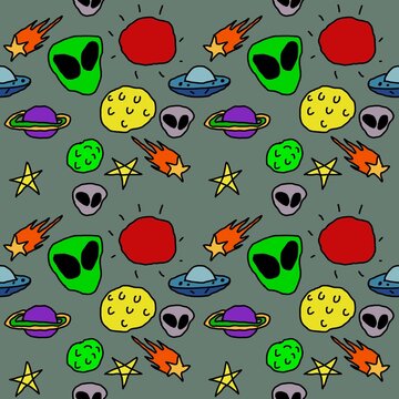 Seamless space pattern 