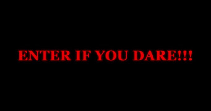 
Horror amusement park title animation pack, Halloween-themed. Enter if you dare Hauntent Night Halloween typography on a black background. Scary horror entrance gate board sign. Midnight sale ad.
