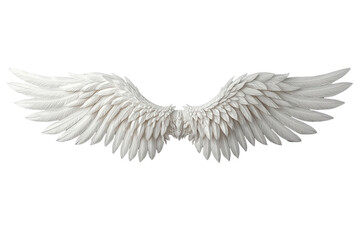 Obraz premium Stylized spread white angel wings composition