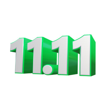 11.11 Sale 3D Number