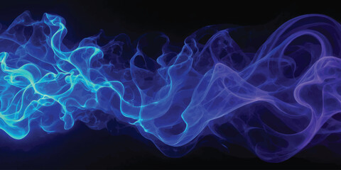 Fototapeta premium Abstract flowing energy waves of blue and purple light with abstract ethereal background gradient backgrounds illumination undefined creative
