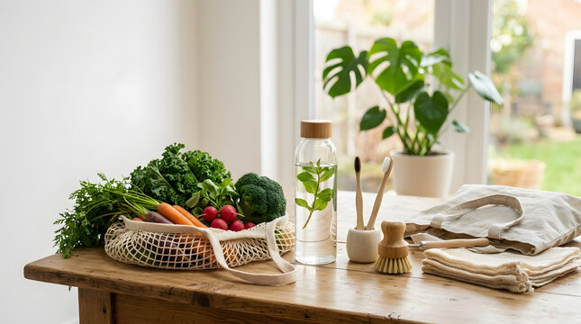 Sustainable Eco Friendly Lifestyle with Reusable Products