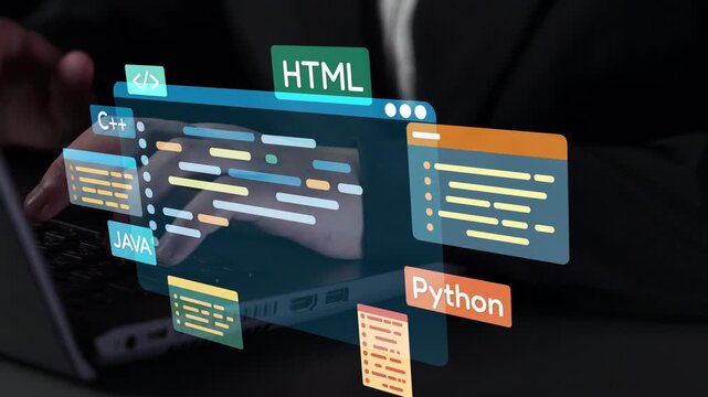 Software development with coding overlays, programming languages, developer tools, mobile app creation, and advanced programming for digital product development and software solutions. Muxer