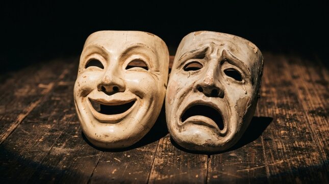 Theatrical Masks: Comedy and Tragedy on Dark Wood