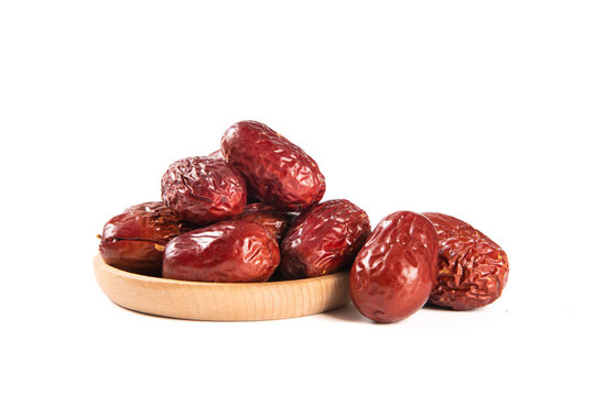 jujube fruits , Dried chinese red date isolated on white background.