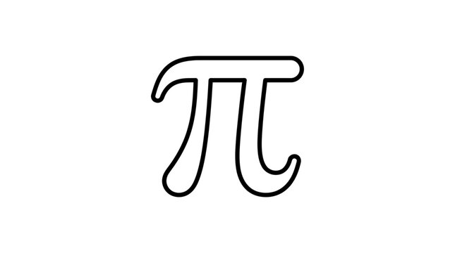 Pi symbol vector icon isolated on white background, mathematical symbol of pi
