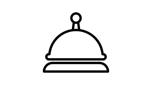 Hotel service bell icon vector illustration isolated on white background