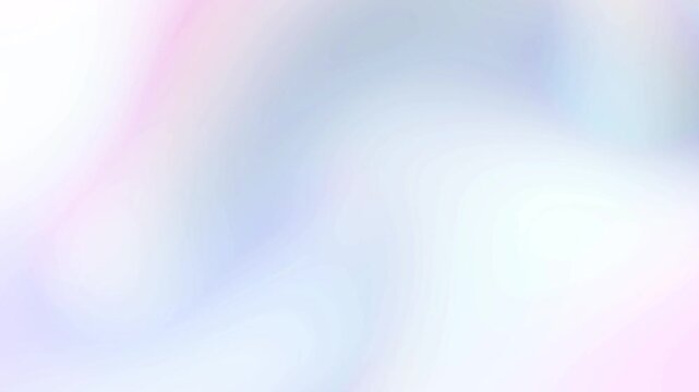 Soft clean white pastel blue and light lavender gradient background loop with subtle glowing liquid light reflections Perfect for aesthetic presentation backgrounds and intros