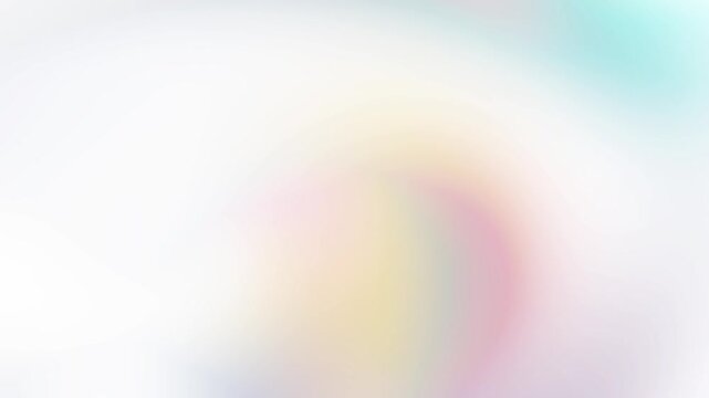 Soft clean white pastel rainbow and light holographic gradient background loop with subtle glowing liquid light reflections Perfect for aesthetic presentation backgrounds and intros