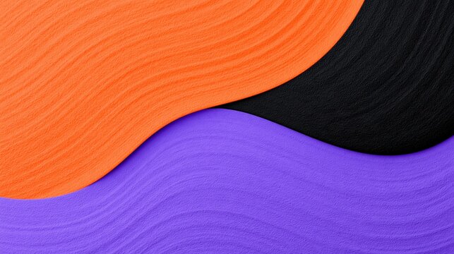 Abstract background with orange purple and black waves forming textured layered curves in a vibrant modern design