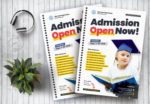 Kids School Admission Education Flyer Template