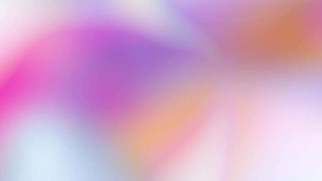 Soft aesthetic holographic pastel pink orange and cyan gradient motion loop featuring smooth glowing fluid light blur Perfect for modern presentation backgrounds and intros