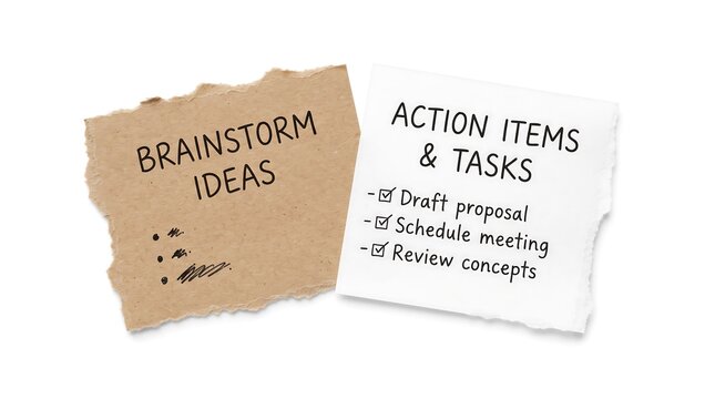 notes and todo list kraft paper vector