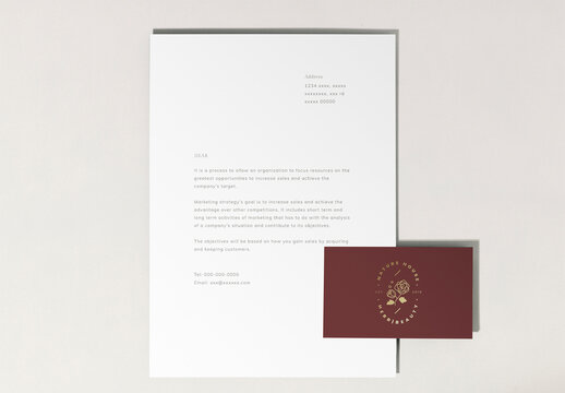 Elegant Stationery Set Mockup PSD