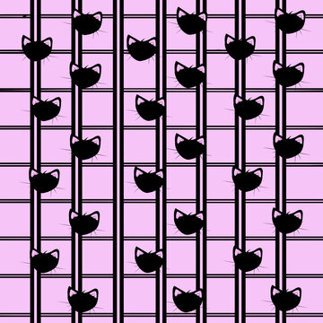 black and pink seamless pattern