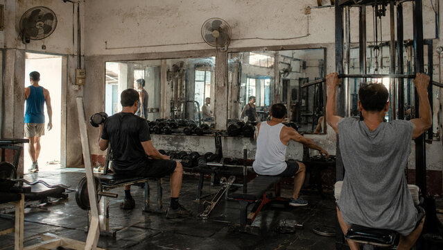 Men gym workout weightlifting fitness strength training exercise motivation