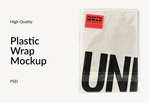 High Quality Plastic Wrap Mockup PSD