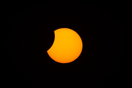 Different phases of the total solar eclipse that was seen in August 2026 in Asturias, a province of Spain