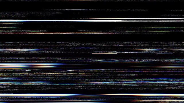 Futuristic error bad TV signal transition with VHS distortion effect