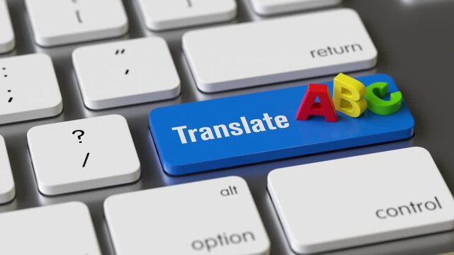 text on the keyboard of a latop, 3d rendering,conceptual image. learn english  and education concepts.