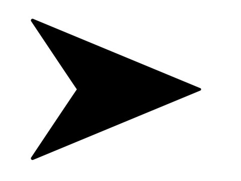 Vector illustration of a right-pointing arrow