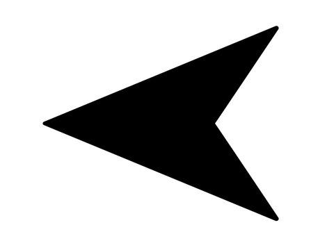Vector illustration of a left-pointing arrow