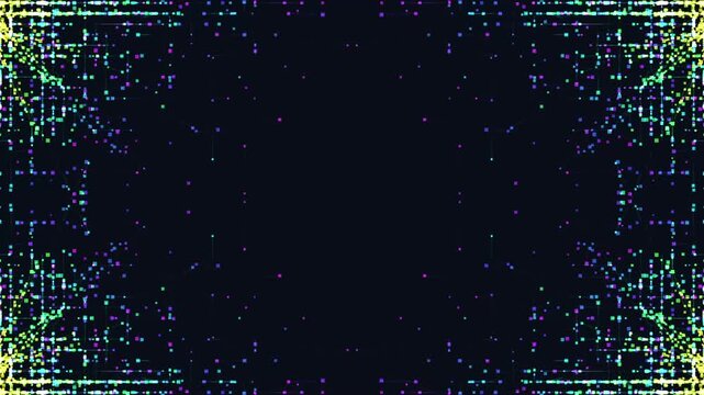 暗い空間に漂う微細な光粒子