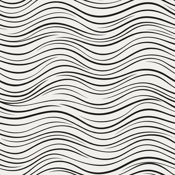 Flowing Ink Waves: Hand-Drawn Organic Lines Dance Across Canvas