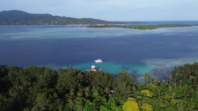 view of the sea from the sea karimun java
