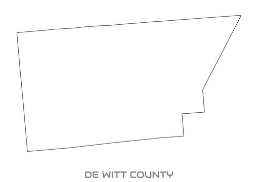 De Witt County map, Illinois State, USA