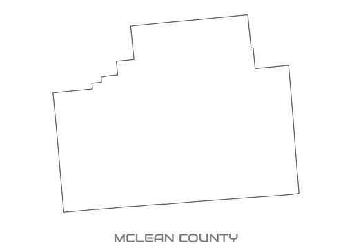 McLean County map, Illinois State, USA