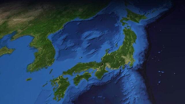 Animated Flight Path Map from Seoul South Korea to Delhi India