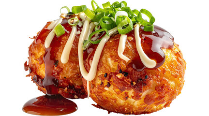 takoyaki, takoyaki png, takoyaki image, octopus balls, Japanese food, Japanese snack, png on transparent cutout © azan