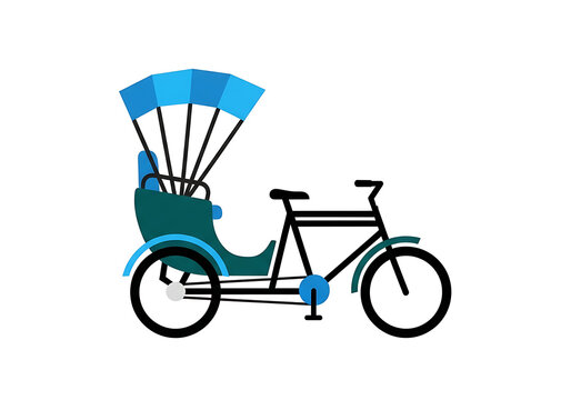 Traditional cycle rickshaw for ecological city transport