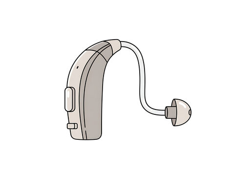 Medical behind the ear hearing aid device for auditory support