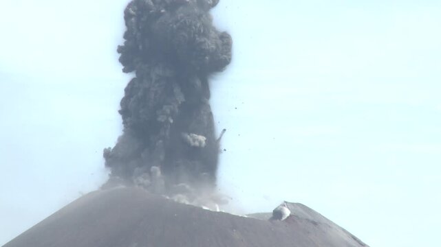 Powerful Eruption Sends Volcanic Ash Above Active Volcano