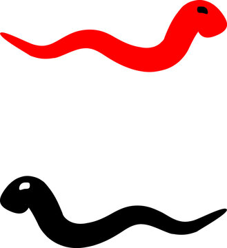 Snake Reptile Vector Silhouettes For Zoo Wildlife Badges, Animal Tattoo Art And Nature Game Stickers